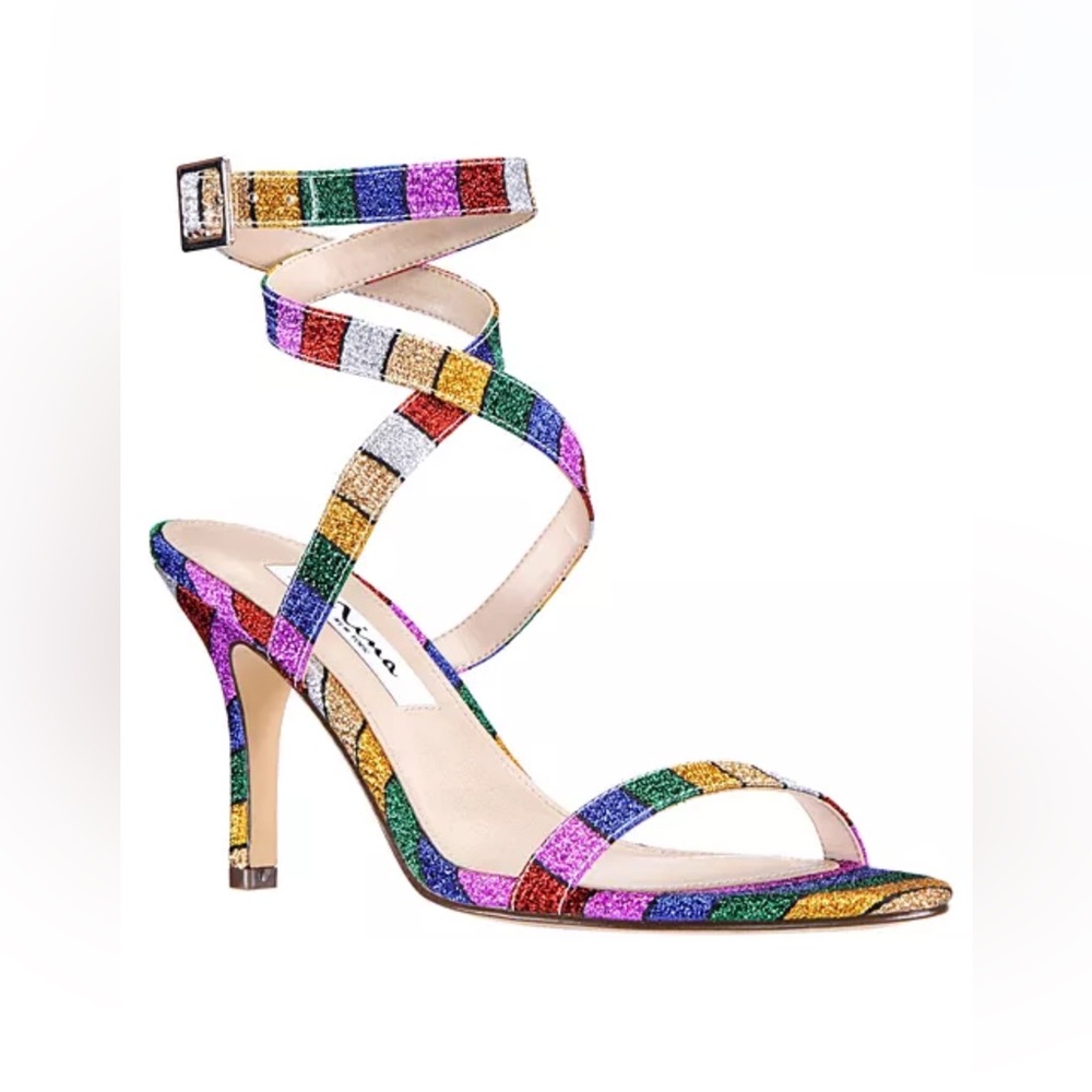 Nina Rainbow Sandal Heels (8) - New